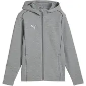 Puma Hættetrøje teamFINAL Casuals Full Zip - Grå/Silver, størrelse Medium