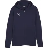 Puma Hættetrøje teamFINAL Casuals Full Zip - Navy/Silver, størrelse X-Large