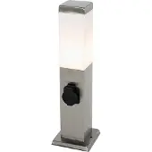 QAZQA Moderne udendørslampe 45 cm stål med fatning IP44 - Malios