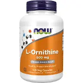 Now L-Ornithine, 500 mg, 120 Veg Capsuler