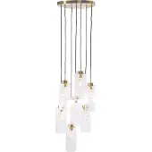 QAZQA Art Deco Pendellampe guld med glas 7-lys - Laura