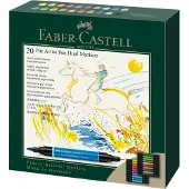 Faber-Castell Pitt Artist Dual marker box of 20 ass