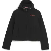 Superdry Superdrytil kvinder. W5011656A Trekker softshell jakke med hætte sort (L), Casual, Polyester, Lange ærmer
