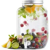 Day Drikkedispenser i glas 4 l med hane / juicedispenser / serveringsbeholder til kolde drikke