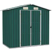 vidaXL haveskur 205x129x183 cm galvaniseret stål grøn