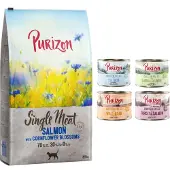 Purizon Single Meat Laks med Kornblomstblomster - 6,5 kg