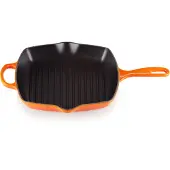 Le Creuset emaljeret stbejern signatur firkantet stegepandegrill 10,25" Flamme