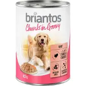 Briantos Økonomipakke: 24 x 415 g Bidder i sauce - Kalkun & Gulerod