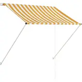 vidaXL foldemarkise 150x150 cm gul og hvid