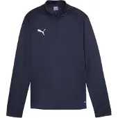 Puma Træningstrøje teamGOAL 1/4 Lynlås - Navy/Hvid/Navy Børn, størrelse 164 cm