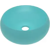 vidaXL luksuriøs rund håndvask matgrøn 40x15 cm keramik