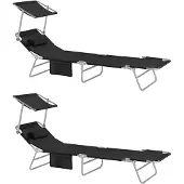 SoBuy Sammenklappelig Strandstol OGS48-SCHx2