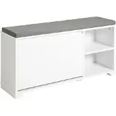 SoBuy Skobænk Hvid 90x46x24 cm
