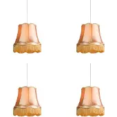 QAZQA Sæt med 4 retro pendellamper guld 45 cm - Granny