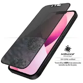 PanzerGlass - Skærmbeskytter for mobiltelefon - glas - med fortrolighedsfilter - rammefarve sort - for Apple iPhone 13 mini