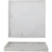 Bloomingville Majsa dekorationsbakke 35x35 cm White marble
