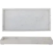 Bloomingville Majsa dekorationsbakke 18x38 cm White marble