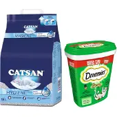 Catsan Økonomipakke: kattegrus - Hygiejne Plus: 2 x 18 l