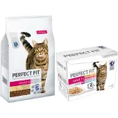 Perfect Fit Adult 1+ med kylling kattefoder