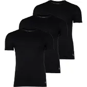 Ralph Lauren Polo Ralph Laurentil mænd. 714830304014 Pakke med tre sorte undertrøjer (XL), Afslappet, Bomuld, Korte ærmer
