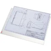 Esselte Plastlommer A3 55230 0,08 mm tværformat med præg - (50 stk.)