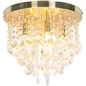 QAZQA Klassisk loftslampe guld med glas - Medusa
