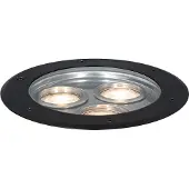 QAZQA Moderne jordspot sort 3-lys IP65 - Tribus