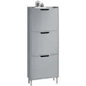 SoBuy Skoskab med 3 klapper, 50x129x19 cm, grå