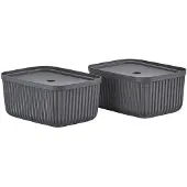 Zone Denmark Pulp opbevaringsboks 23x32 cm 2-pak Black