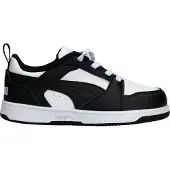 Puma Rebound V6 Lo Kids' Sneakers, Shoes, White/Black, 28