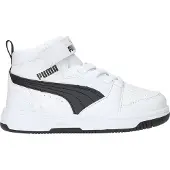 Puma Rebound V6 Mid Sneakers Kids, Shoes, White/Black, 33