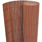 vidaXL dobbeltsidet havehegn PVC 90 x 300 cm brun