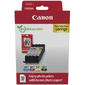 Canon Multipack BK/C/M/Y CLI-581 + 50ark fotopapper