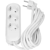Bachmann stikkontakt SMART 3-vejs, hvid 3,0 m, uden afbryder