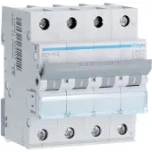 Hager Automatsikring 3P+N C 10A 6kA 4M MCN610E