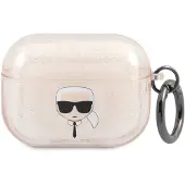 Karl Lagerfeld Glitter Karl's Head-etui til AirPods Pro - Guld