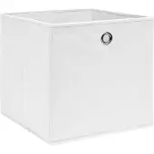 vidaXL opbevaringskasser 10 stk. ikke-vævet stof 28x28x28 cm hvid