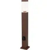 QAZQA Udendørslampe rustbrun 80 cm med stikkontakt IP44 - Malios
