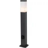 QAZQA Udendørslampe mørkegrå 80 cm med fatning IP44 - Malios