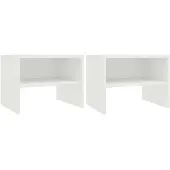 vidaXL sengeskabe 2 stk. 40 x 30 x 30 cm spånplade hvid