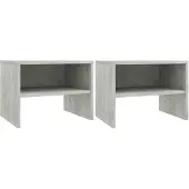 vidaXL sengeskabe 2 stk. 40 x 30 x 30 cm spånplade betongrå