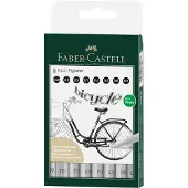 Faber-Castell Ecco Pigment Finepen 8 ass Sort