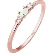 Elli Ring opal / rosa guld / transparent