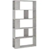 vidaXL Reol/rumdeler 80 x 24 x 159 cm spånplade betongrå