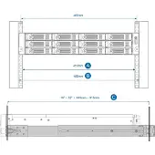 Qnap RAIL-B02 - Kit til rack med spor - for QGD-1600
