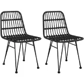 vidaXL Havestole 48x62x84 Cm Polyrattan - Sort