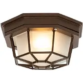 QAZQA Rustik loftslampe rustbrun 21,3 cm IP44 - Bri