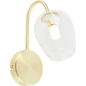 QAZQA Smart væglampe guld med glas inkl. Wifi G9 - Elien