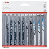 Bosch Stiksavsklingesæt med 10 dele, Wood+Metal