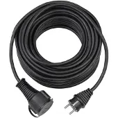 Brennenstuhl H05RR-F 3G1,5 - Forlængerkabel til strøm - power CEE 7/7 (han) til CEE 7/4/CEE 7/7 (hun) - 25 m - sort